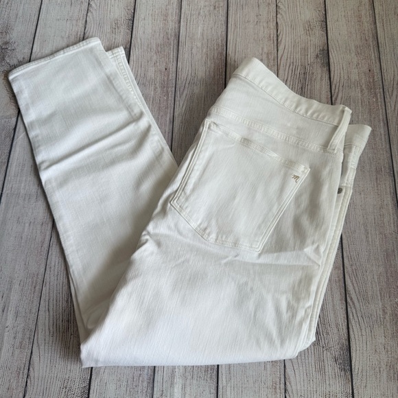 MADEWELL Stovepipe Perfect Vintage Crop Jeans White 33 NWT - Picture 2 of 7